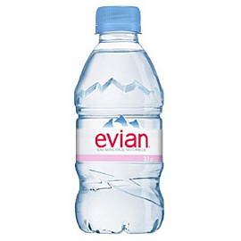 Вода минеральная Evian столовая негазированная пэт 0.33 л