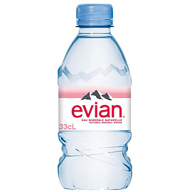 Вода минеральная Evian столовая негазированная пэт 0.33 л