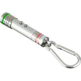 Указка лазерная с красным и зеленым свечением до 300 м (с карабином)