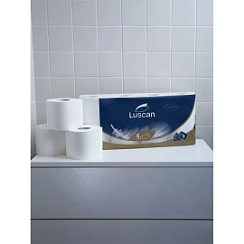 Бумага туалетная Luscan Luxury 4-слойная белая (8 рулонов в упаковке)