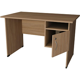 Стол прямой Комус Мебель Well с тумбой (дуб урбан янтарный, 1200х700х750 мм)