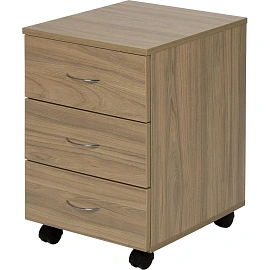 Тумба подкатная Комус Мебель Well (дуб урбан янтарный, 400х445х595 мм, 3 ящика)