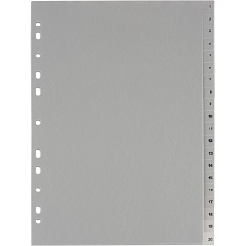 Разделитель листов Attache А4 пластиковый 20 листов (цифровой)
