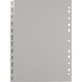 Разделитель листов Attache A4 пластиковый 12 листов (по месяцам)