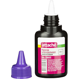 Краска штемпельная Attache фиолетовая на водной основе 45 г