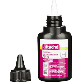 Краска штемпельная Attache чёрная на водной основе 45 г