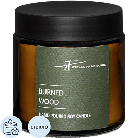 Свеча ароматическая в банке Stella Fragrance Burned Wood 6.5x6 см