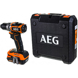 Дрель-шуруповёрт аккумуляторная AEG BS18SBL-202C бесщеточная 2 АКБ х Li-ion (18В, 2 Ач)+ЗУ в кейсе (4935472277)