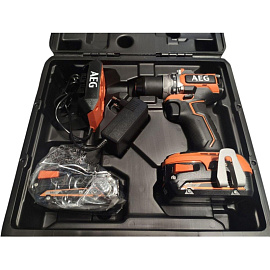 Дрель-шуруповёрт аккумуляторная AEG BS18SBL-202C бесщеточная 2 АКБ х Li-ion (18В, 2 Ач)+ЗУ в кейсе (4935472277)