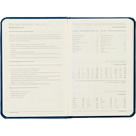 Ежедневник недатированный Bruno Visconti Megapolis искусственная кожа А6 100 листов синий с фиксирующей резинкой