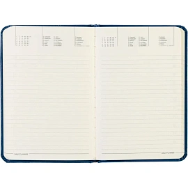 Ежедневник недатированный Bruno Visconti Megapolis искусственная кожа А6 100 листов синий с фиксирующей резинкой