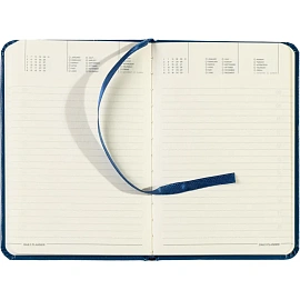 Ежедневник недатированный Bruno Visconti Megapolis искусственная кожа А6 100 листов синий с фиксирующей резинкой