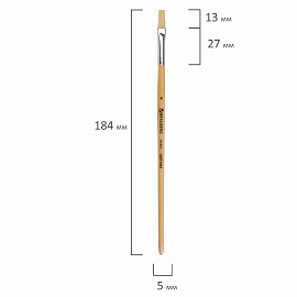 Кисть BRAUBERG щетина, плоская, №4, 200882