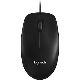 Мышь проводная Logitech M100 черная (910-006652)