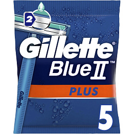 Бритва одноразовая Gillette Blue 2 Plus (5 штук в упаковке)