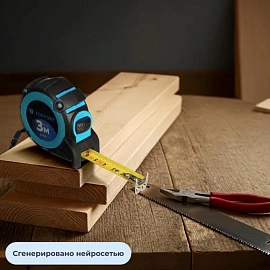 Рулетка строительная TOPFORT Extra 3 м х 16 мм с магнитным зацепом и автостопом в прорезиненном корпусе (1990398)