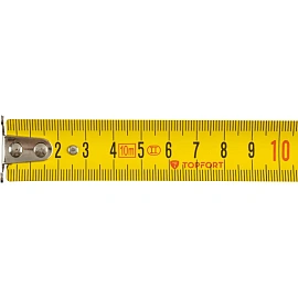 Рулетка строительная TOPFORT Prof 10 м х 25 мм с автостопом в прорезиненном корпусе (1990404)