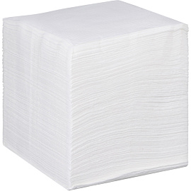 Салфетки бумажные Luscan 1-слойные 24х24 белые (400 листов в пачке)