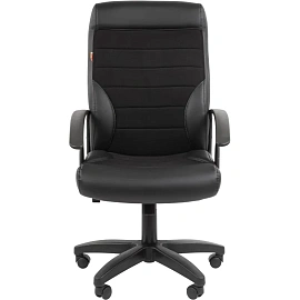 Кресло ТП 639 экокожа/ткань Т,черный,пластик