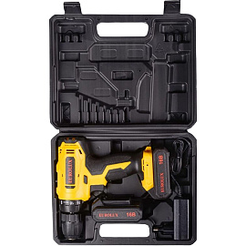 Дрель-шуруповёрт аккумуляторная Eurolux ДА-16/2Li 2 АКБ x Li-ion (16 В, 1.5 Ач)+ЗУ в кейсе (72/14/51)