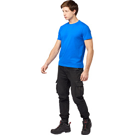 Футболка васильковая короткий рукав 100% хлопок (размер 64-66 (ХХХХL))