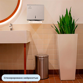 Диспенсер для полотенец листовой Luscan Professional H3 серый/серебристый