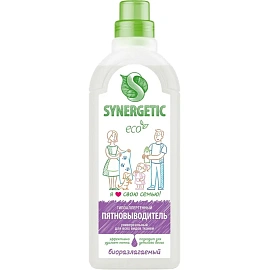 Пятновыводитель Synergetic для белого и цветного, для тёмных и чёрных тканей жидкость 1 л