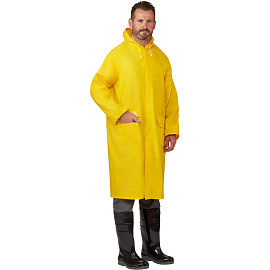 Плащ влагозащитный Delta Plus МA305 полиэстеровый на кнопках жёлтый (размер 48-50, рост 164-172)