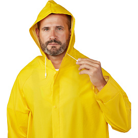 Плащ влагозащитный Delta Plus МA305 полиэстеровый на кнопках жёлтый (размер 48-50, рост 164-172)
