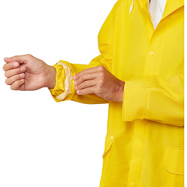 Плащ влагозащитный Delta Plus МA305 полиэстеровый на кнопках жёлтый (размер 48-50, рост 164-172)