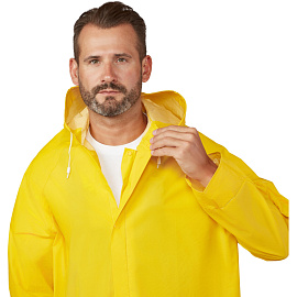Плащ влагозащитный Delta Plus МA305 полиэстеровый на кнопках жёлтый (размер 60-62, рост 188-196)