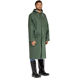 Плащ влагозащитный Delta Plus МA305 полиэстеровый на кнопках зелёный (размер 48-50, рост 164-172)