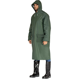 Плащ влагозащитный Delta Plus МA305 полиэстеровый на кнопках зелёный (размер 60-62, рост 188-196)