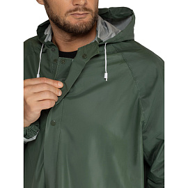 Плащ влагозащитный Delta Plus МA305 полиэстеровый на кнопках зелёный (размер 60-62, рост 188-196)