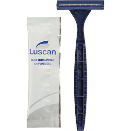 Набор бритвенный Luscan флоупак (бритва, гель для бритья, 200 штук в упаковке)