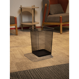 Корзина для мусора и бумаг Luscan 17 л окрашенная сталь сетчатая чёрная (35.5x26.8x26.8 см) фото Корзина для мусора и бумаг Luscan 17 л окрашенная сталь сетчатая чёрная (35.5x26.8x26.8 см)