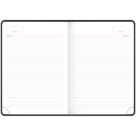 Ежедневник недатированный, А4, 136л., кожзам, OfficeSpace "Nebraska", черный