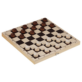 Настольная игра Три совы Шашки деревянные фото Настольная игра Три совы Шашки деревянные