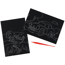 Гравюра Мульти-Пульти "Для мальчиков: Машина и динозавр", А5