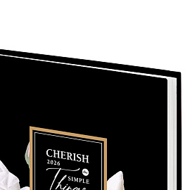 Ежедневник датированный 2026 145х215 мм, А5, STAFF, ламинированная обложка, "Розы", 117322