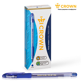 Ручка гелевая с грипом CROWN "Hi-Jell Needle Grip", СИНЯЯ, узел 0,7 мм, линия письма 0,5 мм, HJR-500RNB фото Ручка гелевая с грипом CROWN "Hi-Jell Needle Grip", СИНЯЯ, узел 0,7 мм, линия письма 0,5 мм, HJR-500RNB