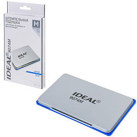 Штемпельная подушка TRODAT IDEAL, 160х90 мм, металлический корпус, синяя, 9074Мс, 153127 фото Штемпельная подушка TRODAT IDEAL, 160х90 мм, металлический корпус, синяя, 9074Мс, 153127