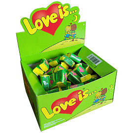 Жевательная резинка Love is..., яблоко-лимон. Цена за 1 жевательную резинку