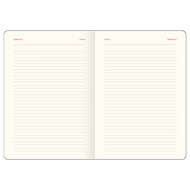 Ежедневник датированный 2026г., А5, 176л., мягкий переплет, кожзам, Greenwich Line "Flower. Berry", красный, цветной срез