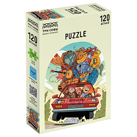Пазл с заданием 120 эл. ТРИ СОВЫ "Семейное путешествие