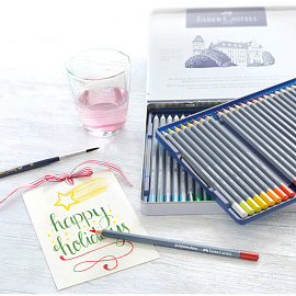 Карандаши акварельные Faber-Castell Goldfaber Aqua 48 цветов фото Карандаши акварельные Faber-Castell Goldfaber Aqua 48 цветов