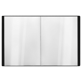 Папка с 40 вкладышами СТАММ "Стандарт" А4, 21мм, 600мкм, пластик, черная фото Папка с 40 вкладышами СТАММ "Стандарт" А4, 21мм, 600мкм, пластик, черная