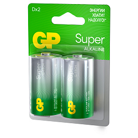 Батарейка GP Super G-Tech D (LR20) 13A алкалиновая, BC2 фото Батарейка GP Super G-Tech D (LR20) 13A алкалиновая, BC2