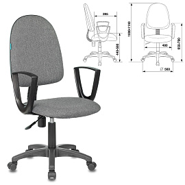 Кресло CH-1300N "Престиж+", с подлокотниками, ткань, серое, 1215476 фото Кресло CH-1300N "Престиж+", с подлокотниками, ткань, серое, 1215476