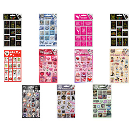 Наклейки эпоксидные АССОРТИ, 11х20 см, PINK